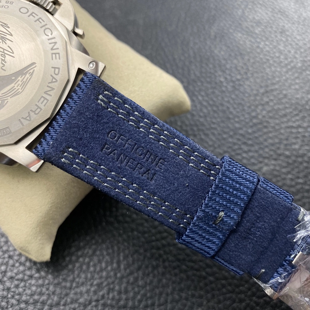 CBD Factory Panerai Submersible 47mm Black Dial Blue Luminous Dots, Indexes, and Skeletonized Hands Titanium Bezel Blue Fabric Strap(PAM00985) 1:1 Super Clone – DDP.9010 Movement TopPick 401